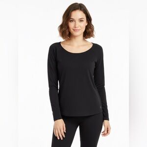 GAP Fit Breathe Women Lady Size Medium Long Sleeve Sporty Lightweight Black Top